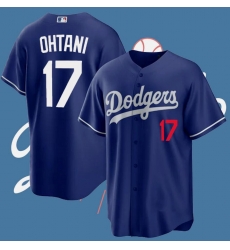 Men Los Angeles Dodgers 17 Shohei Ohtani Blue Flex Base Stitched Baseball Jersey