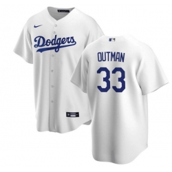 Men Los Angeles Dodgers 33 James Outman White Cool Base Stitched Baseball Jersey