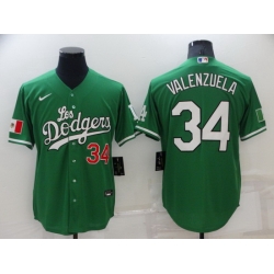 Men Los Angeles Dodgers 34 Toro Valenzuela Green Stitched Baseball jersey