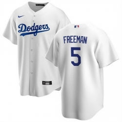 Men Los Angeles Dodgers 5 Freddie Freeman White Cool Base Stitched Baseball jersey