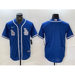 Men Los Angeles Dodgers Blank Blue Cool Base Stitched Baseball Jersey