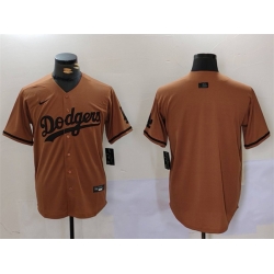 Men Los Angeles Dodgers Blank Brown Cool Base Stitched Baseball Jersey