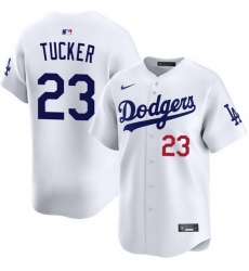 Men Los Angeles Dodgers  Kyle Tucker White 2026 Home Limited Stitched Baseball Jersey