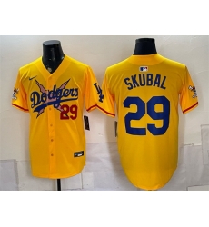 Men Los Angeles Dodgers x One Piece 29 Tarik Skubal Yellow Vapor Premier Limited Stitched Baseball Jersey Men Los Angeles Dodgers x One Piece 29 Tarik Skubal Yellow Vapor Premier Limited Stitched Baseball Jersey