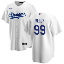 Men Men Los Angeles Dodgers 99 Joe Kelly White Cool Base Stitched Baseball Jersey