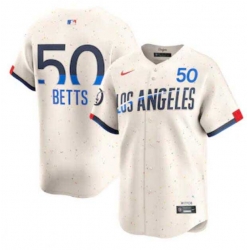 Men's Los Angeles Dodgers Mookie Betts Nike Cream 2024 City Connect Limited Player Jersey