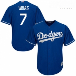 Mens Majestic Los Angeles Dodgers 7 Julio Urias Replica Royal Blue Alternate Cool Base MLB Jersey