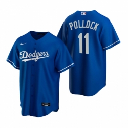 Mens Nike Los Angeles Dodgers 11 AJ Pollock Royal Alternate Stitched Baseball Jersey