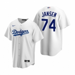 Mens Nike Los Angeles Dodgers 74 Kenley Jansen White Home Stitched Baseball Jerse