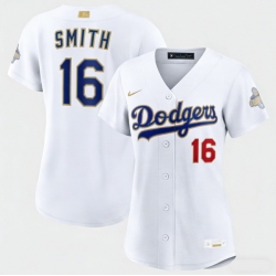 Women Los Angeles Dodgers Will Smith Nike White 2026 Gold Collection Stadium Jersey