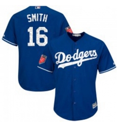 Will Smith Youth Los Angeles Dodgers Royal Replica Cool Base 2018 Spring Training Jersey Majestic