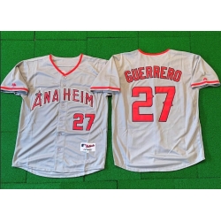 Men Los Angeles Angels  27 Vladimir Guerrero Grey Stitched Baseball Jersey