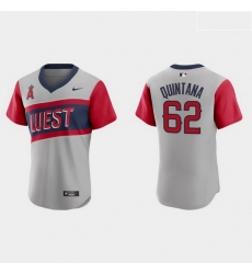 Men Los Angeles Angels 62 Jose Quintana Men Nike Gray 2021 Little League Classic Authentic MLB Jersey