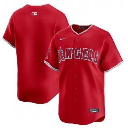 Men Los Angeles Angels Blank Red Alternate Limited Stitched Baseball Jersey