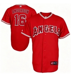 Men Los Angeles Angels Garret Anderson #16 Red Majestick Baseball Jersey