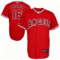 Men Los Angeles Angels Garret Anderson #16 Red Majestick Baseball Jersey