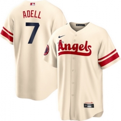 Men Los Angeles Angels Jo Adell #7 City Connect Stitched MLB Jersey