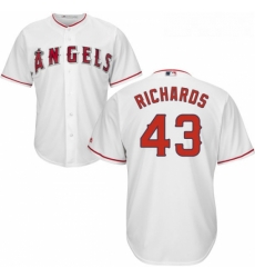 Youth Majestic Los Angeles Angels of Anaheim 43 Garrett Richards Authentic White Home Cool Base MLB Jersey