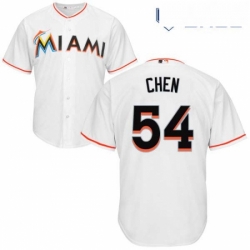 Youth Majestic Miami Marlins 54 Wei Yin Chen Replica White Home Cool Base MLB Jersey