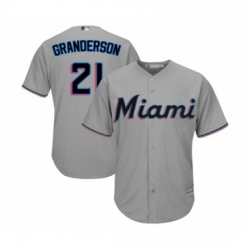 Youth Miami Marlins 21 Curtis Granderson Replica Grey Road Cool Base Baseball Jersey 