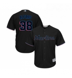 Youth Miami Marlins 38 Jorge Alfaro Replica Black Alternate 2 Cool Base Baseball Jersey 