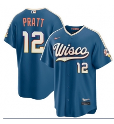 Men Milwaukee Brewers 12 Cooper Pratt Home 2026 City Conect Edition Stitched Limited Jersey Men Milwaukee Brewers 12 Cooper Pratt Home 2026 City Conect Edition Stitched Limited Jersey
