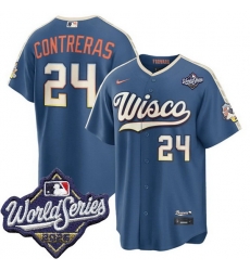 Men Milwaukee Brewers 24 William Contreras Nike 2026 World Series City Connect Stitched Baseball Jersey Men Milwaukee Brewers 24 William Contreras Nike 2026 World Series City Connect Stitched Baseball Jersey