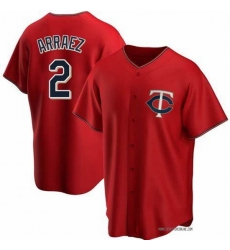 Men Minnesota Twins 2 Luis Arraez Men Nike Red Home 2020 Flex Base Player MLB Jersey