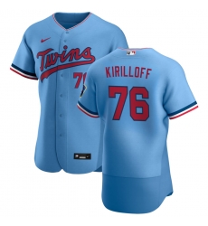 Men Minnesota Twins 76 Alex Kirilloff Men Nike Light Blue Alternate 2020 Flex Base Team MLB Jersey