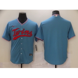 Men Nike Minnesota Twins Light Blue Alternate Authentic Team Blank MLB Jersey