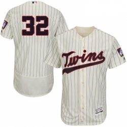 Mens Majestic Minnesota Twins 32 Zach Duke Cream Alternate Flex Base Authentic Collection MLB Jersey