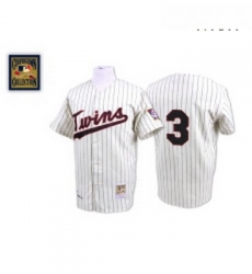 Mens Mitchell and Ness Minnesota Twins 3 Harmon Killebrew Replica WhiteBlue Strip Throwback MLB Jersey