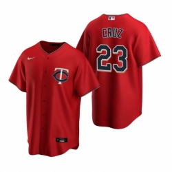 Mens Nike Minnesota Twins 23 Nelson Cruz Red Alternate Stitched Baseball Jersey