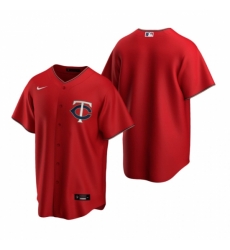 Mens Nike Minnesota Twins Blank Red Alternate Stitched Baseball Jersey