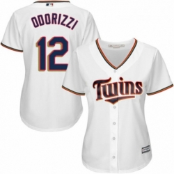 Womens Majestic Minnesota Twins 12 Jake Odorizzi Authentic White Home Cool Base MLB Jersey 