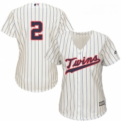 Womens Majestic Minnesota Twins 2 Brian Dozier Authentic Cream Alternate Cool Base MLB Jersey