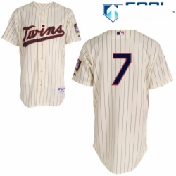 Womens Majestic Minnesota Twins 7 Joe Mauer Replica Cream Alternate Cool Base MLB Jersey