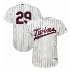 Youth Majestic Minnesota Twins 29 Rod Carew Replica Cream Alternate Cool Base MLB Jersey