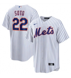 Men New York Mets 22 Juan Soto White 2024 Cool Base Limited Stitched Baseball Jersey