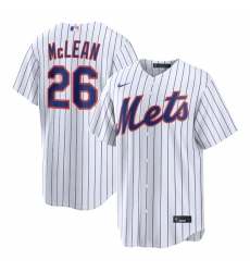Men New York Mets  26 Nolan McLean 2026 White Cool Base Stitched Baseball Jersey