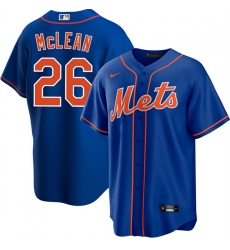 Men New York Mets  26 Nolan McLean Blue Cool Base Stitched Baseball Jersey