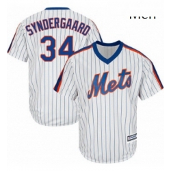 Mens Majestic New York Mets 34 Noah Syndergaard Replica White Alternate Cool Base MLB Jersey