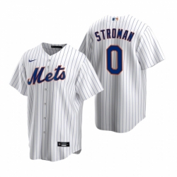 Mens Nike New York Mets 0 Marcus Stroman White 2020 Home Stitched Baseball Jersey