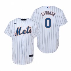 Mens Nike New York Mets 0 Marcus Stroman White Home Stitched Baseball Jersey