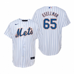 Mens Nike New York Mets 65 Robert Gsellman White Home Stitched Baseball Jersey