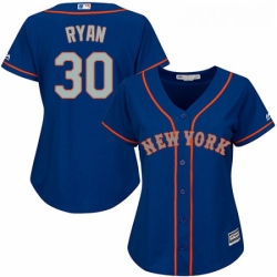 Womens Majestic New York Mets 30 Nolan Ryan Authentic Royal Blue Alternate Road Cool Base MLB Jersey