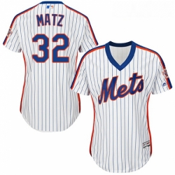 Womens Majestic New York Mets 32 Steven Matz Replica White Alternate Cool Base MLB Jersey