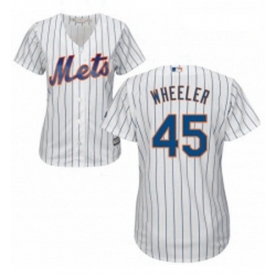 Womens Majestic New York Mets 45 Zack Wheeler Authentic White Home Cool Base MLB Jersey