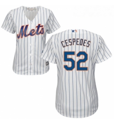 Womens Majestic New York Mets 52 Yoenis Cespedes Authentic White Home Cool Base MLB Jersey