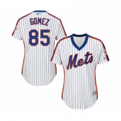 Womens New York Mets 85 Carlos Gomez Authentic White Alternate Cool Base Baseball Jersey 